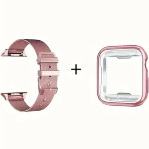Pink Milanese Mesh Apple Watch Band